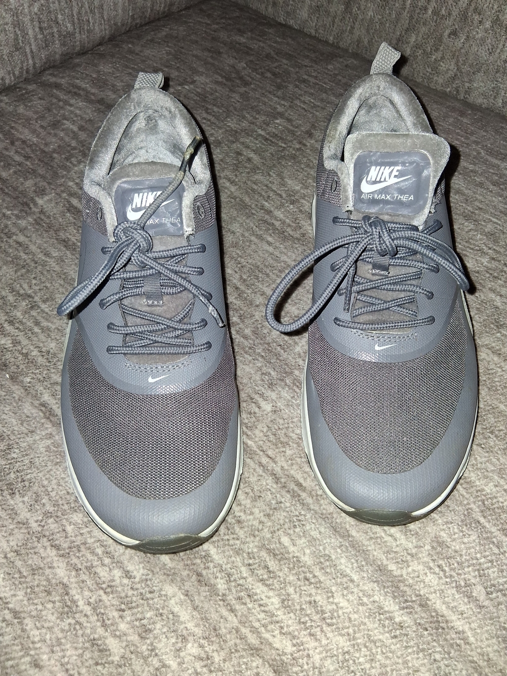Nike Air Max Thea LX Gunsmoke Grey Velvet Sneakers